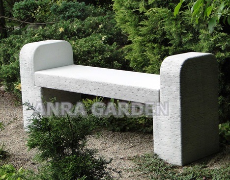 Straight concrete bench