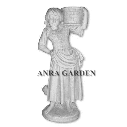 Flower pot - a figure of a girl with a basket