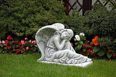 Figure of an angel on a pedestal